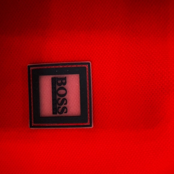 Boss Bright Red Kids Polo Shirt - Picture 3 of 5